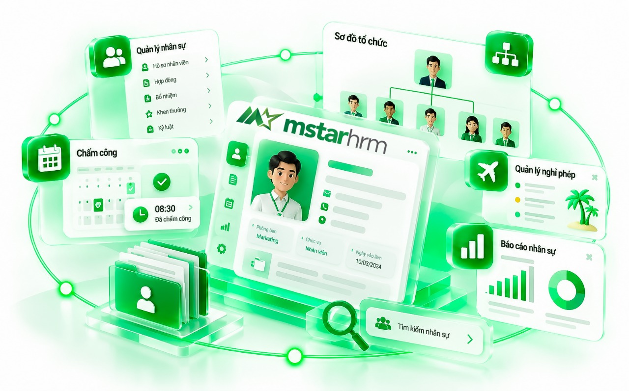 Minh họa phần mềm quản lý nhân sự Mstar HRM