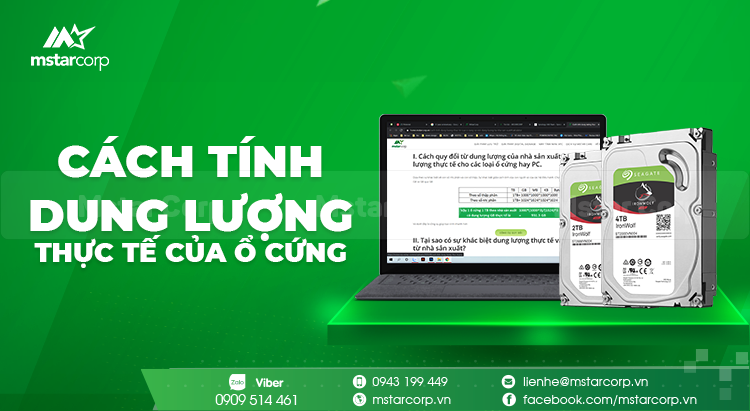 cách tính dung lượng thực tế của ổ cứng