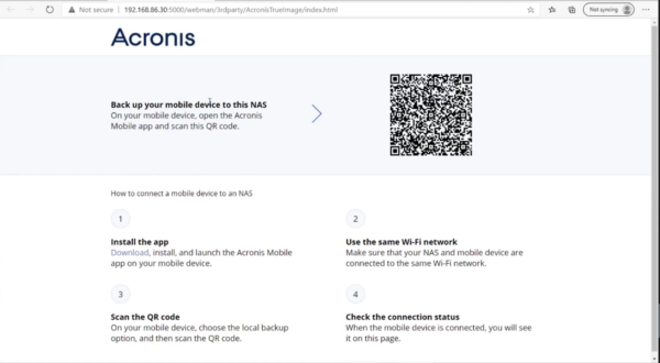 Mở Acronis True Image.