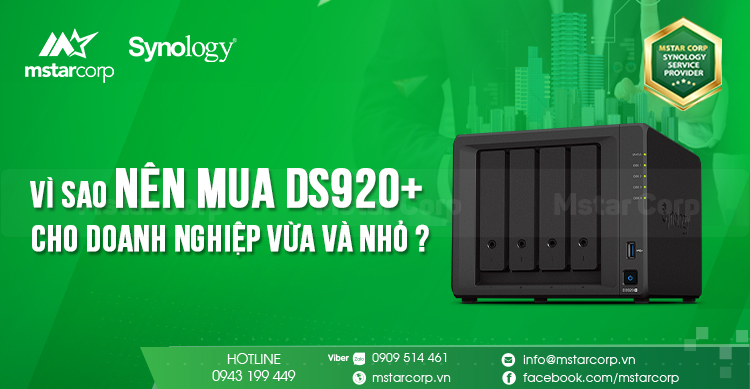 Vì sao nên mua DS920+ cho doanh nghiệp vừa và nhỏ ?