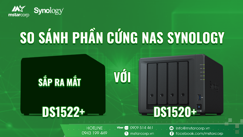 So sánh phần cứng của NAS Synology DS1522+ và DS1520+