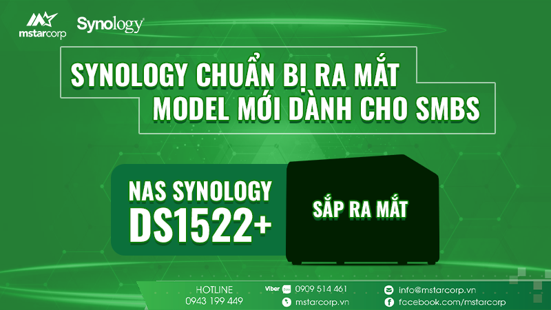 Synology chuẩn bị ra mắt model mới dành cho SMBs NAS Synology DS1522+