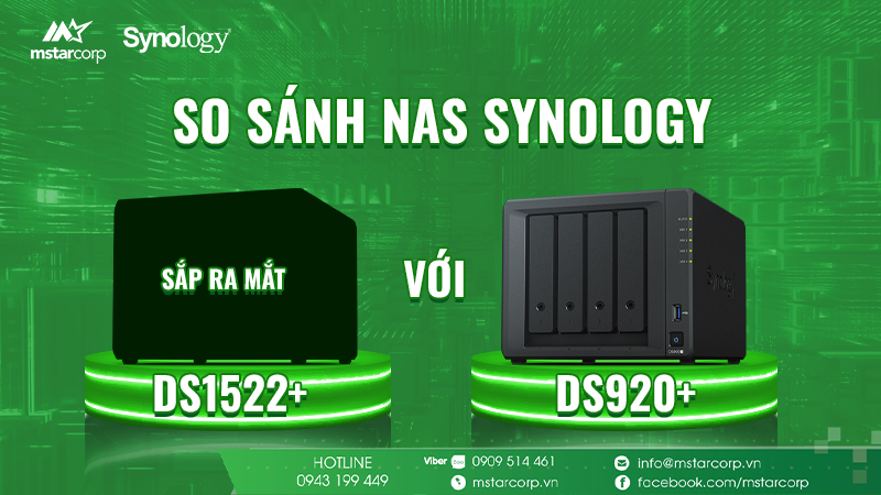 So sánh NAS Synology DS1522+ (sắp ra mắt) với DS920+