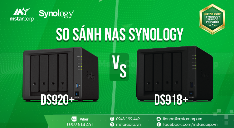 So sánh NAS Synology DS920+ và DS918+