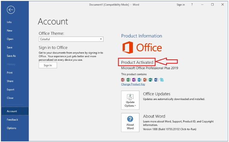3 bước kiểm tra Microsoft Office đã Active chưa