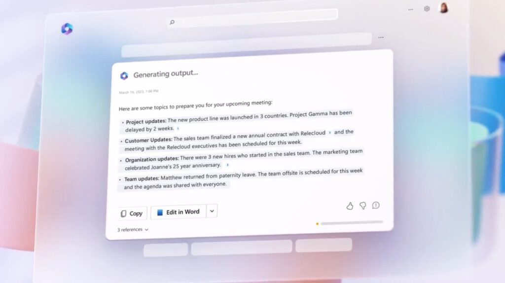Ứng dụng Microsoft 365 Copilot vào Teams