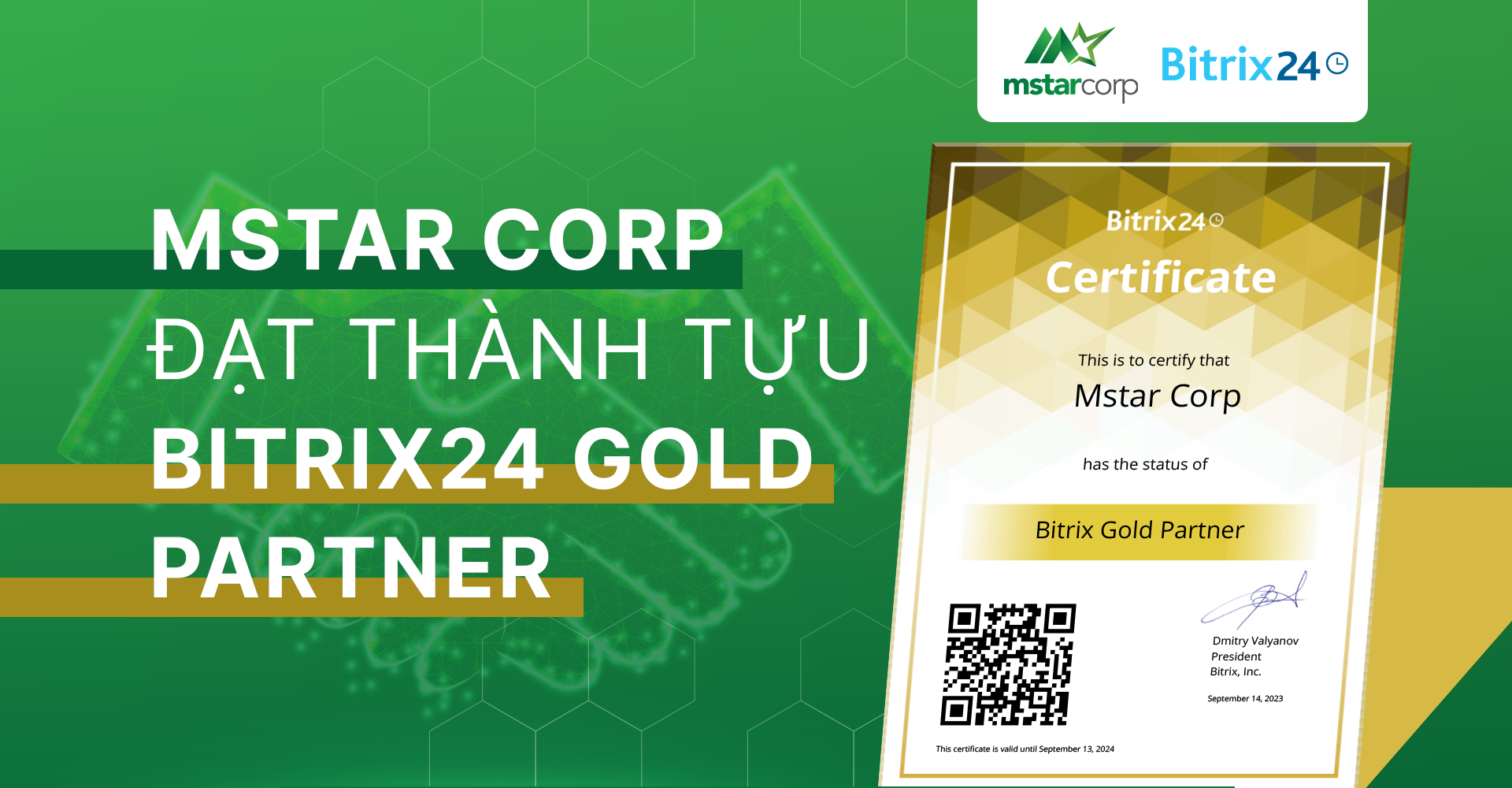 Mstar Corp là Bitrix24 Gold Partner tại Việt Nam