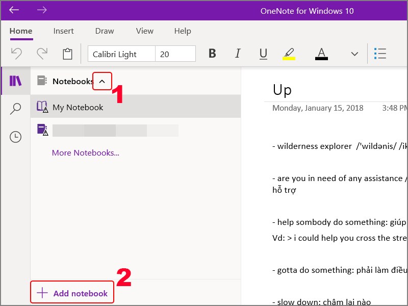 Cách sử dụng Microsoft OneNote để tạo sổ ghi chú bước 2