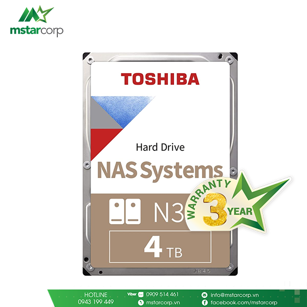 Ổ cứng HDD Toshiba N300 4TB HDWG440UZSVA
