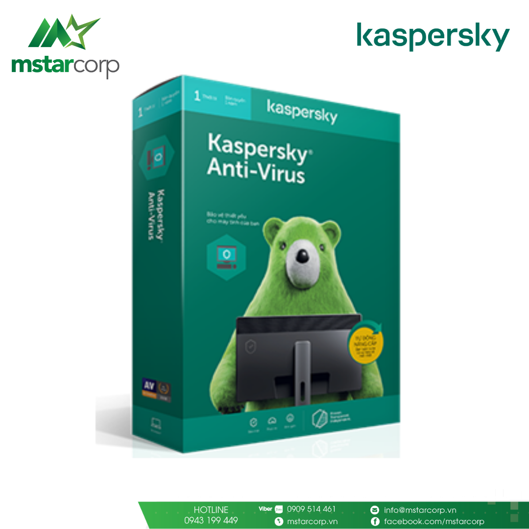 Diệt Virus Kaspersky Antivirus 3 máy tính