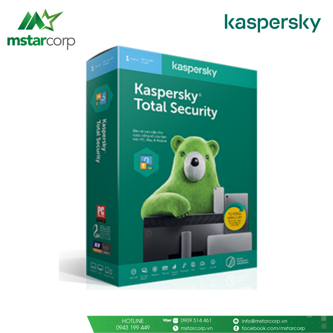 Diệt Virus Kaspersky Total Security 1 máy tính