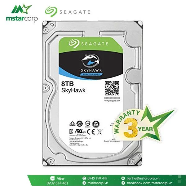 Ổ cứng HDD Seagate SkyHawk 8TB ST8000VX004
