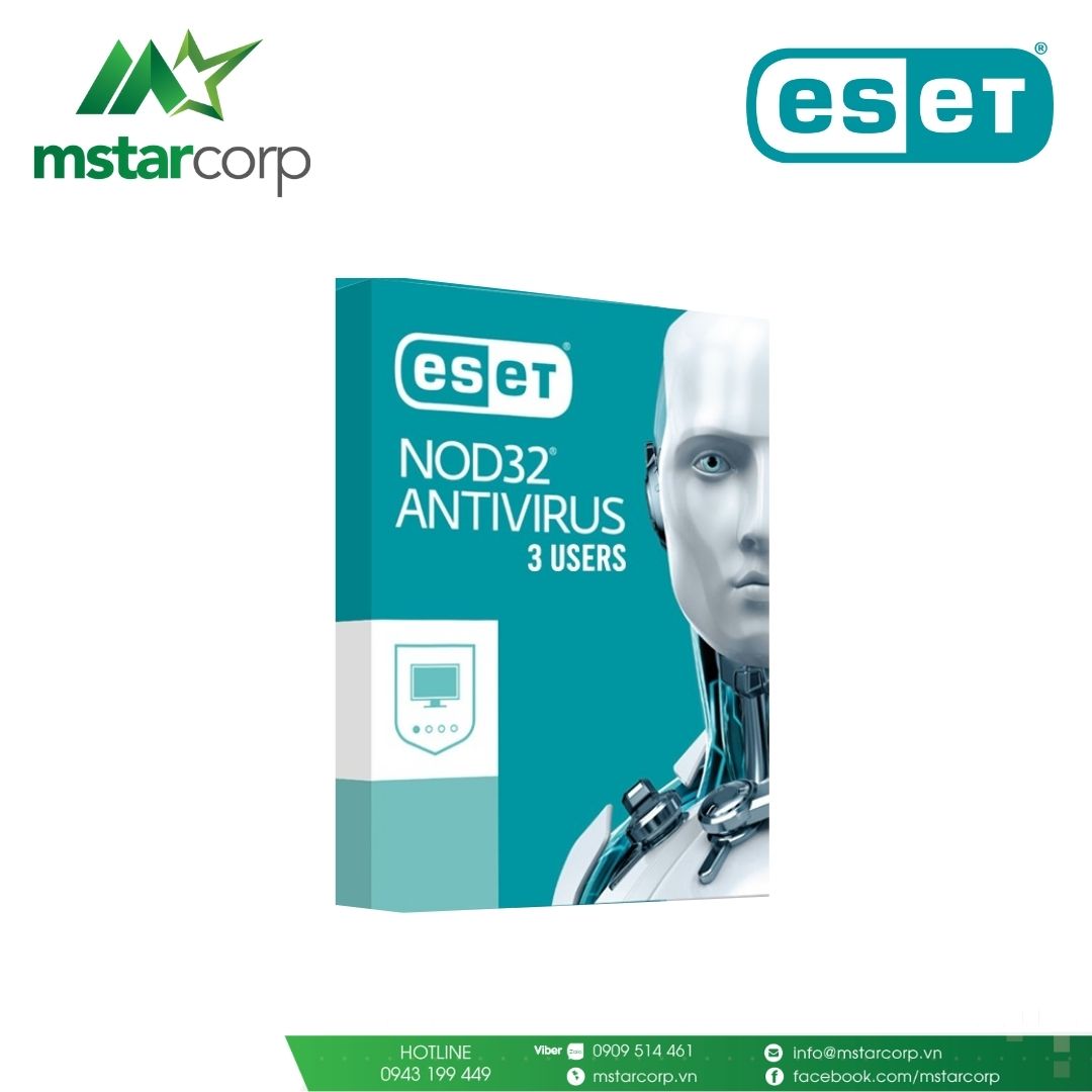 ESET Nod32 Antivirus 3 User / year