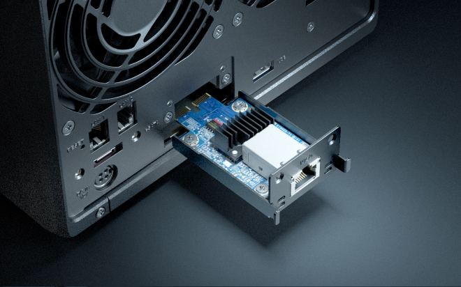 DS1522+ có thể tùy chọn mạng một cách linh hoạt