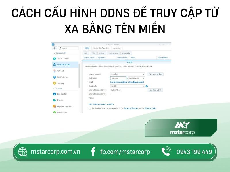 Cách cấu hình DDNS cho NAS Synology để truy cập từ xa bằng tên miền