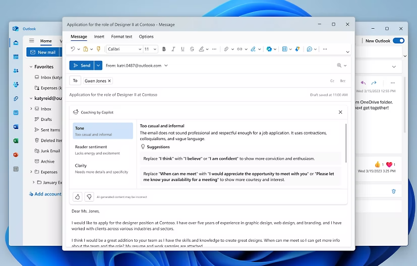 Lợi ích khi sử dụng Copilot trong Outlook