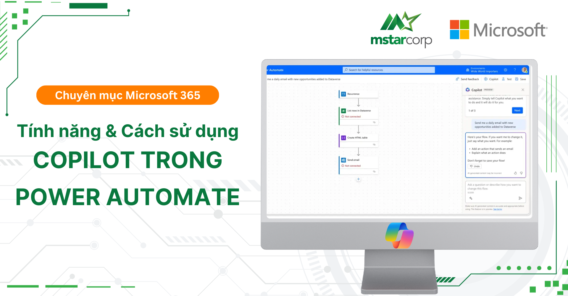 Tính năng & Cách sử dụng Copilot trong Power Automate
