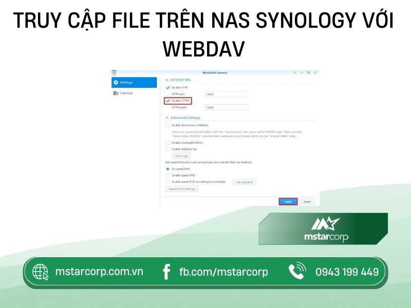 Truy cập file trên NAS Synology với WebDAV
