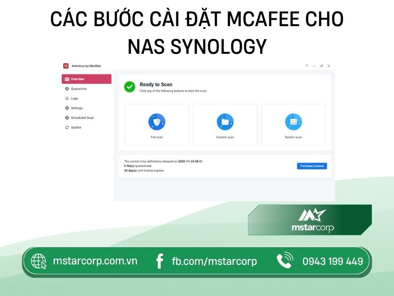 Các bước cài đặt Mcafee cho NAS Synology
