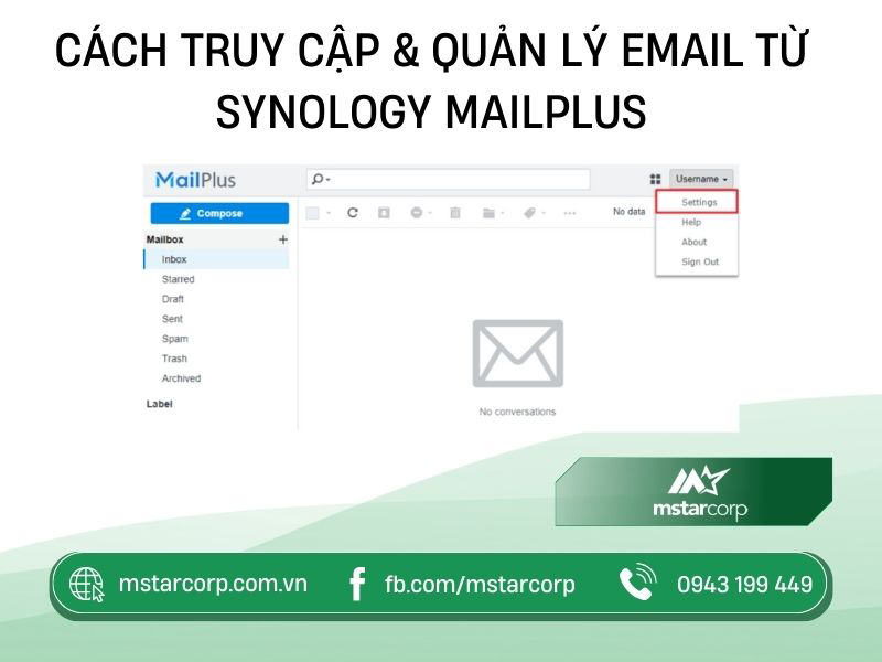 Cách truy cập và quản lý email từ Synology Mailplus