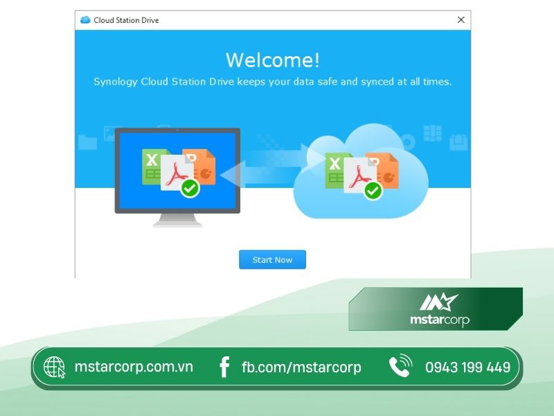 Chạy Cloud Station trên máy tính Click Start Now