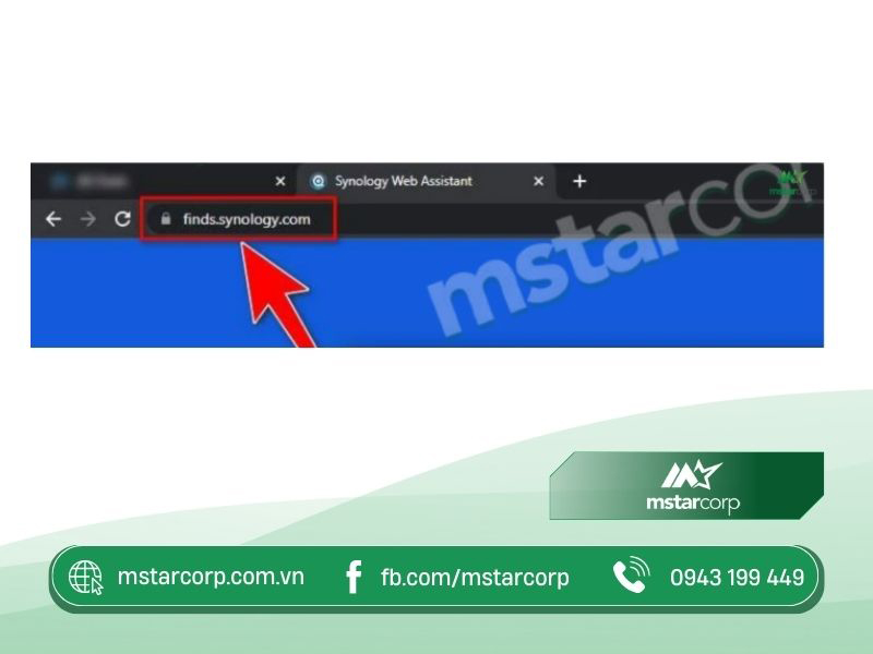Bước 1 nhập link finds.synology.com