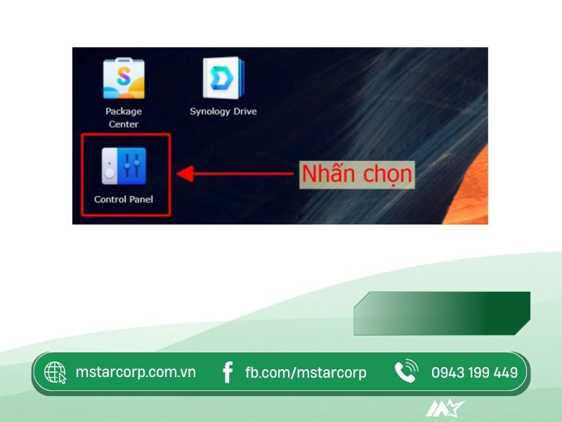 Bước 1 Truy cập DSM chọn Control Panel