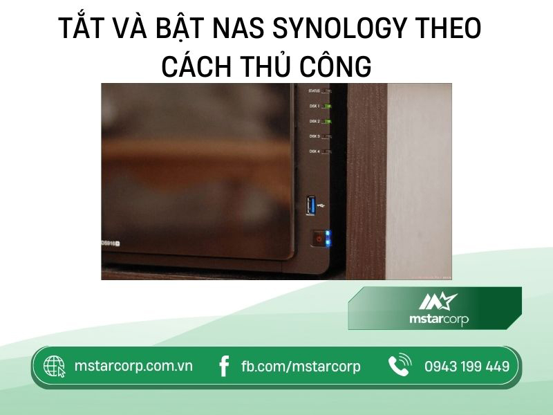 Tắt và bật NAS Synology theo cách thủ công