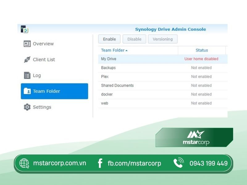 Bước 3 sử dụng team folder my drive trên Synology Drive