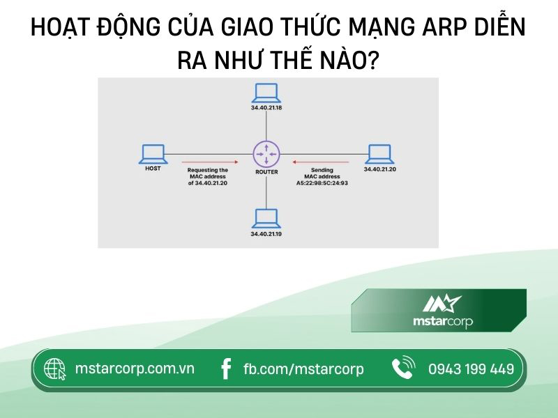 Hoạt động của giao thức mang ARP diễn ra như thế nào