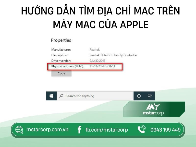 Hướng dẫn tìm địa chỉ MAC trên máy Mac của Apple