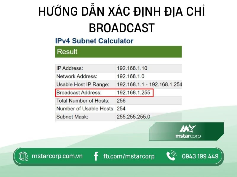 Hướng dẫn xác định địa chỉ Broadcast