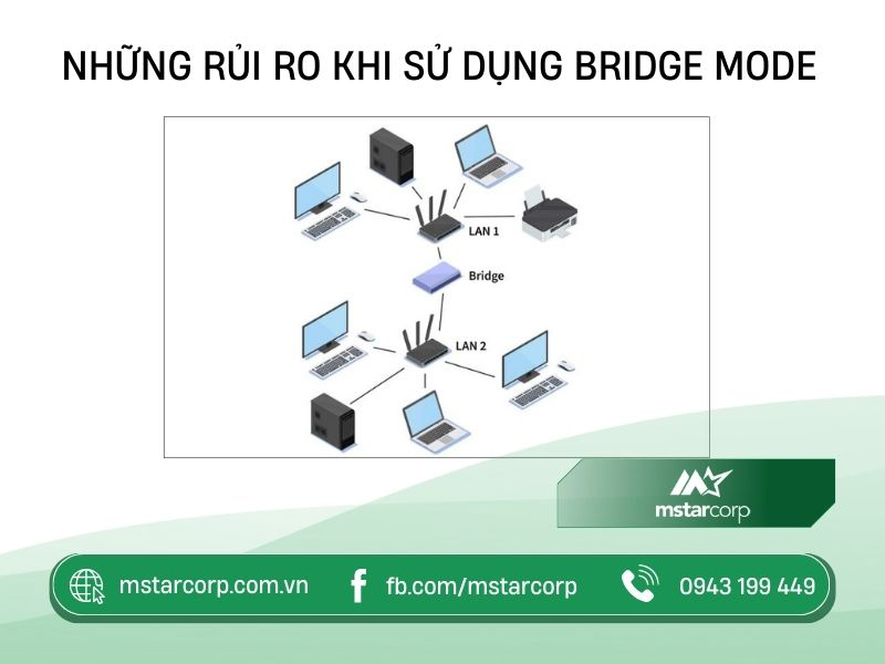 Những rủi ro khi sử dụng Bridge Mode