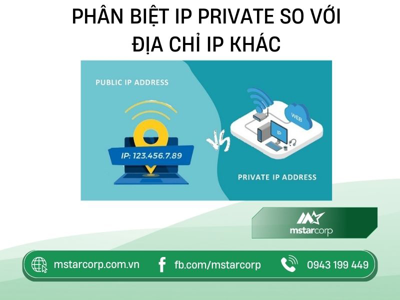 Phân biệt IP Private so với địa chỉ IP khác