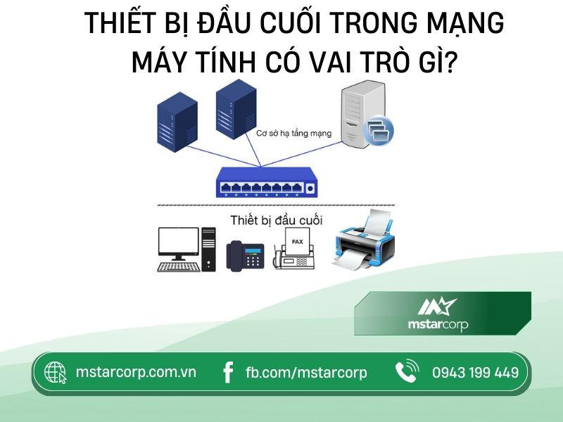 Thiết bị đầu cuối trong mạng máy tính có vai trò gì?