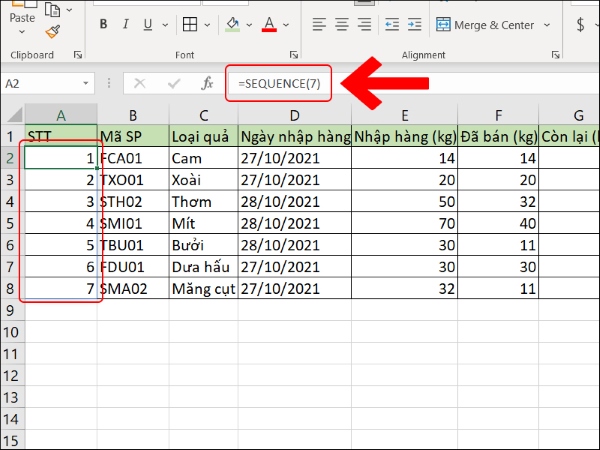 Sử dụng tính năng Auto fill để đánh số thứ tự tự động trong Excel