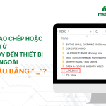 Tại sao khi sao chép hoặc sao lưu tệp từ NAS Synology đến thiết bị lưu trữ bên ngoài đều bắt đầu bằng "._"?