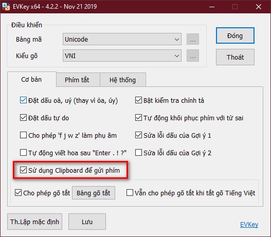 Cách sửa lỗi gõ tiếng Việt trong OneNote trên EVKey