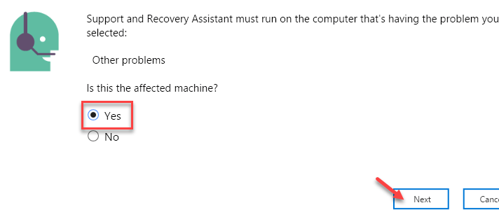 Khắc Phục Lỗi Outlook Cannot Log On Verify You Are Connected: Chạy Trợ lý hỗ trợ và phục hồi Microsoft