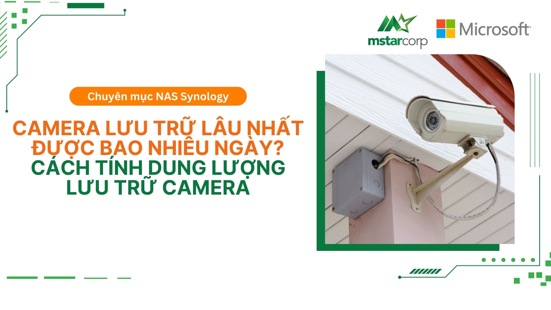 Cách tính lượng lưu trữ camera