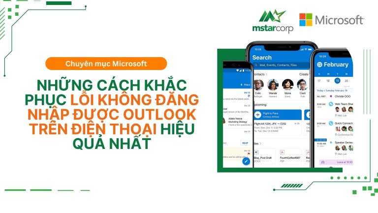 lỗi không đăng nhập được Outlook trên điện thoại