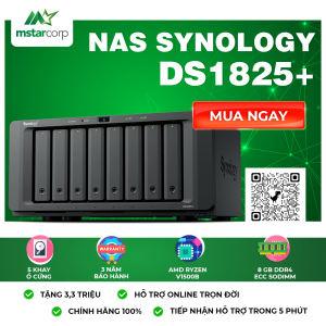 Synology DS1825+ là giải pháp NAS Synolgoy đáp ứng nhu cầu của các chuỗi bán lẻ quy mô lớn