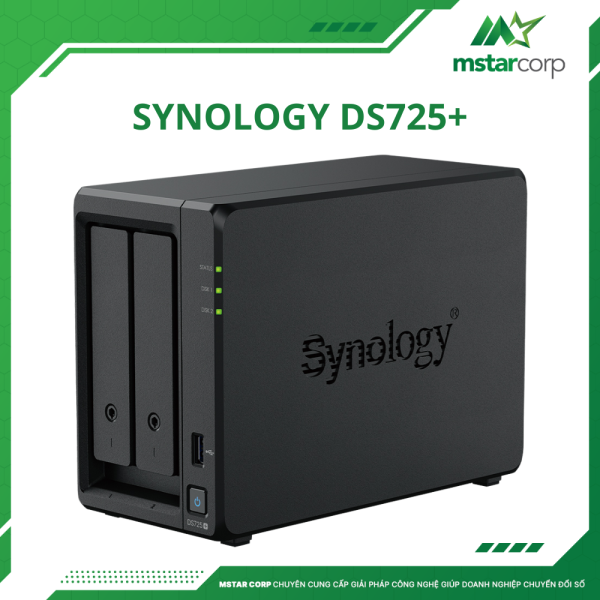 Thiết bị lưu trữ NAS Synology DS725+ mặt trái