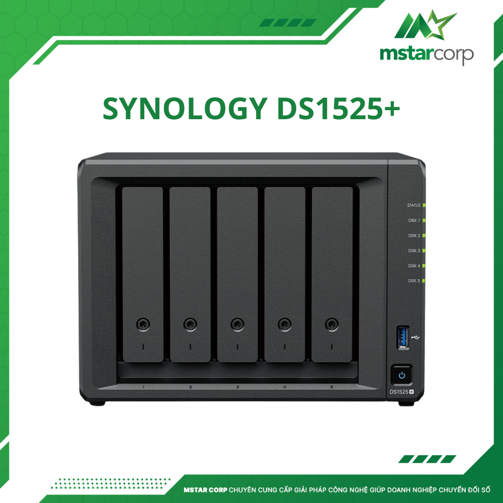 NAS Synology DS1525+ - Thiết bị NAS tốt nhất để làm Plex Media Server dung lượng lớn