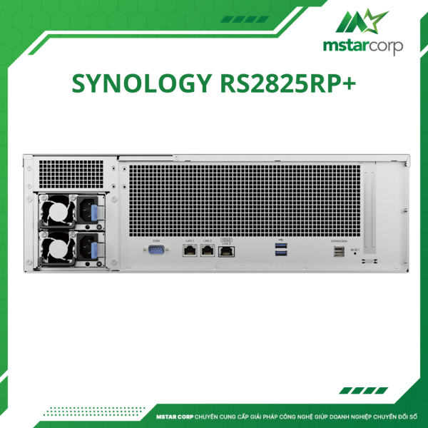 Thiết bị lưu trữ NAS Synology RS2825RP+ mặt sau