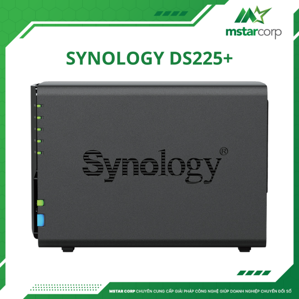 Thiết bị lưu trữ NAS Synology DS225+ trái