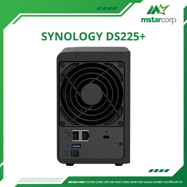 Thiết bị lưu trữ NAS Synology DS225+ sau