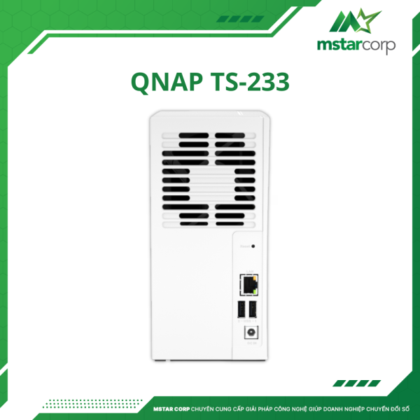 Thiết bị lưu trữ NAS QNAP TS-233 mặt sau