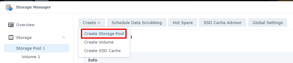 Cấu hình Storage Pool - Bước 2