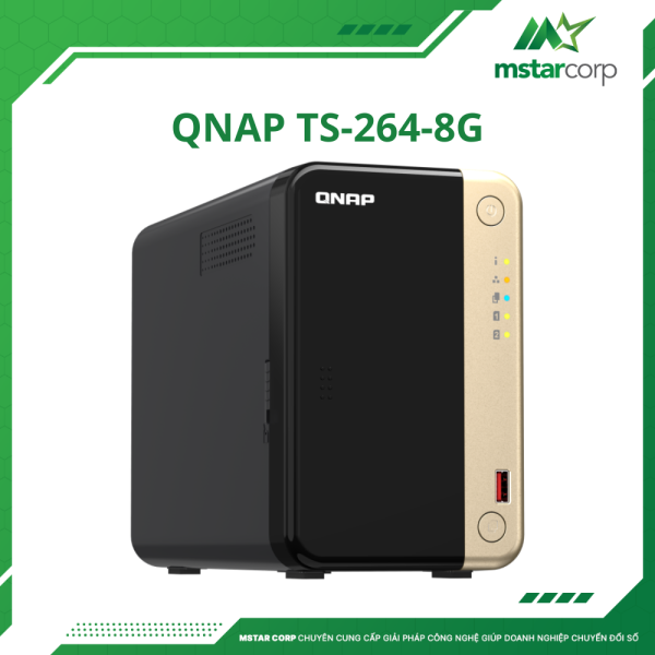 Thiết bị lưu trữ NAS QNAP TS-264-8G phải